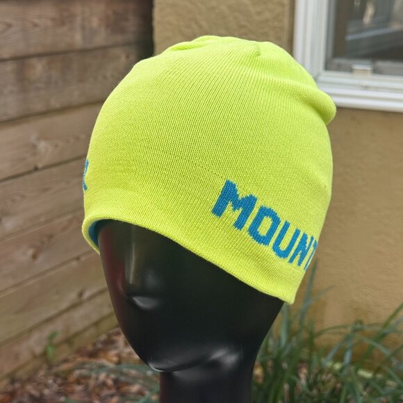 Mountain Hardwear IcnoColor Beanie Unisex O/S Cap Reversible Green Blue New - Picture 1 of 8